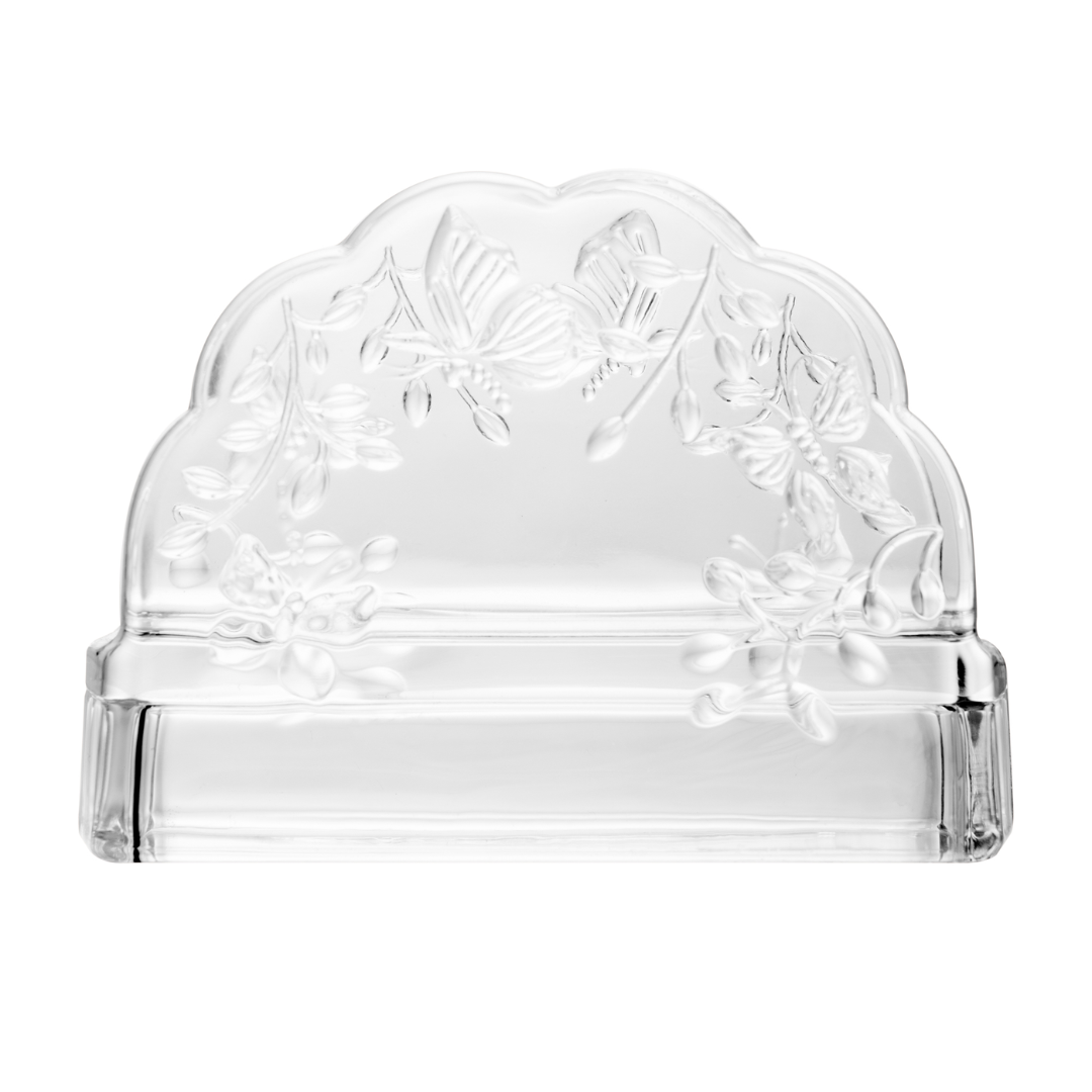 Porta Guardanapos em Cristal Ecológico New Butterfly 10,5cm