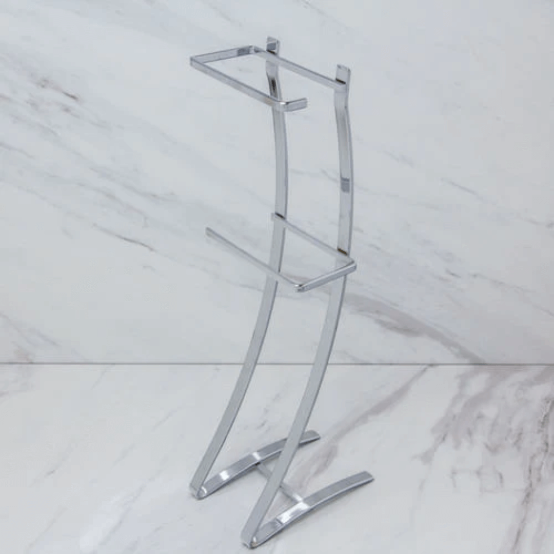 Suporte Para Papel Higiênico De Chão Aço Piatina 2 Rolos Cromado