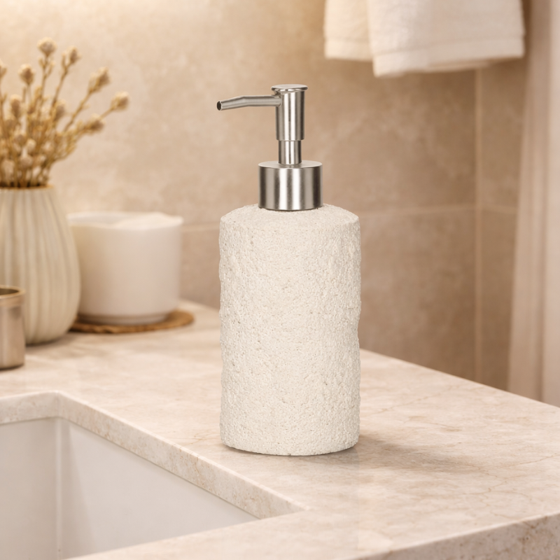 Porta Sabonete Liquido em Polirresina Branco 18,5cm