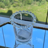 Copo Porta Talheres de Cristal de Chumbo com Detalhes em Formato de Coração