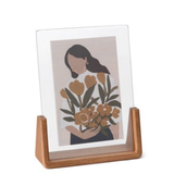 Porta Retrato com Base de Madeira 10x15