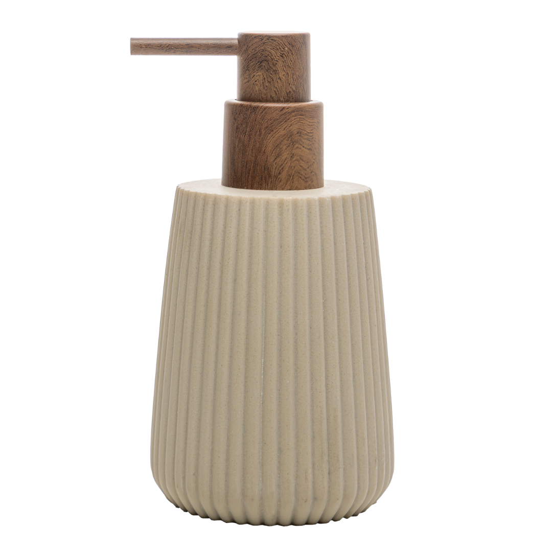 Porta Sabonete Líquido Striato Bege 245ml