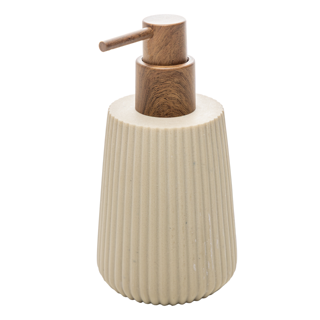 Porta Sabonete Líquido Striato Bege 245ml