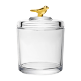 Pote com Tampa de Cristal Ecológico Golden Bird 14,5cm - Ela Decora