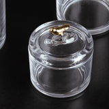 Pote com Tampa de Cristal Ecológico Golden Bird - Ela Decora