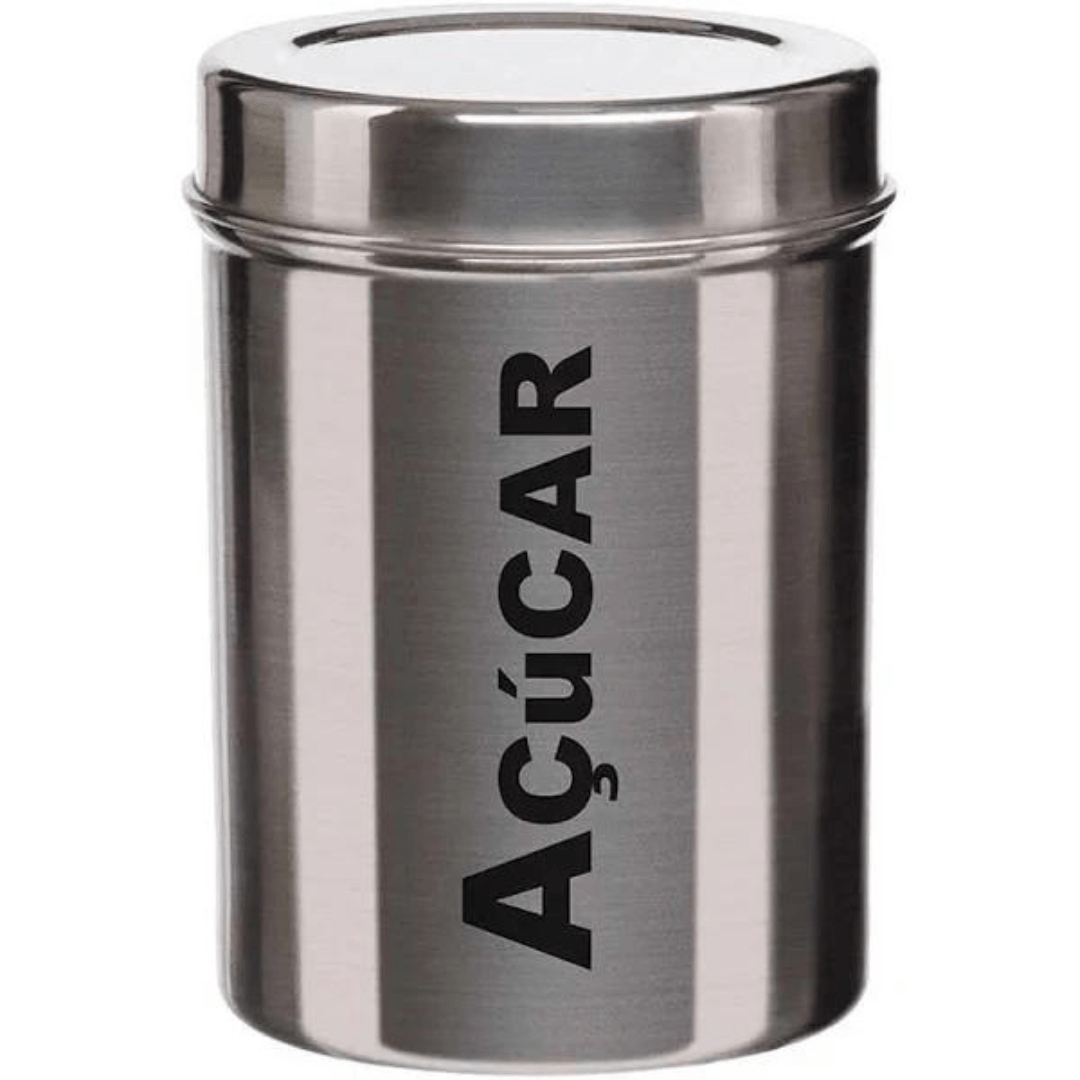 Pote de Açucar em Aço Inox Viena 12,4cm - Ela Decora