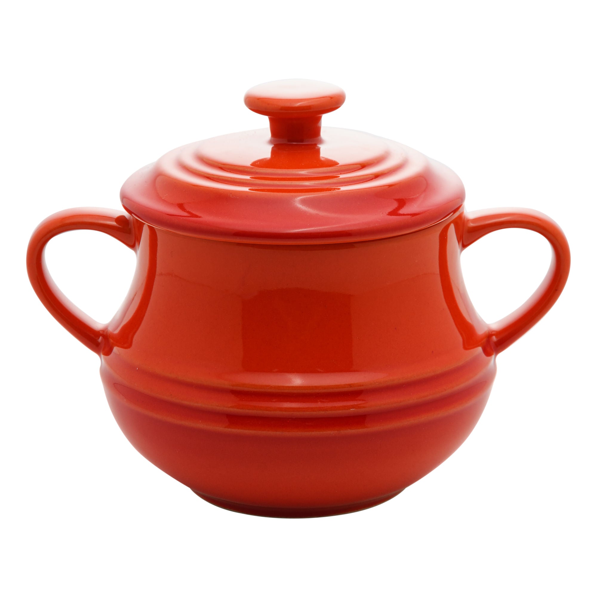 Pote de Cerâmica Retrô Laranja 16,5cm - Ela Decora