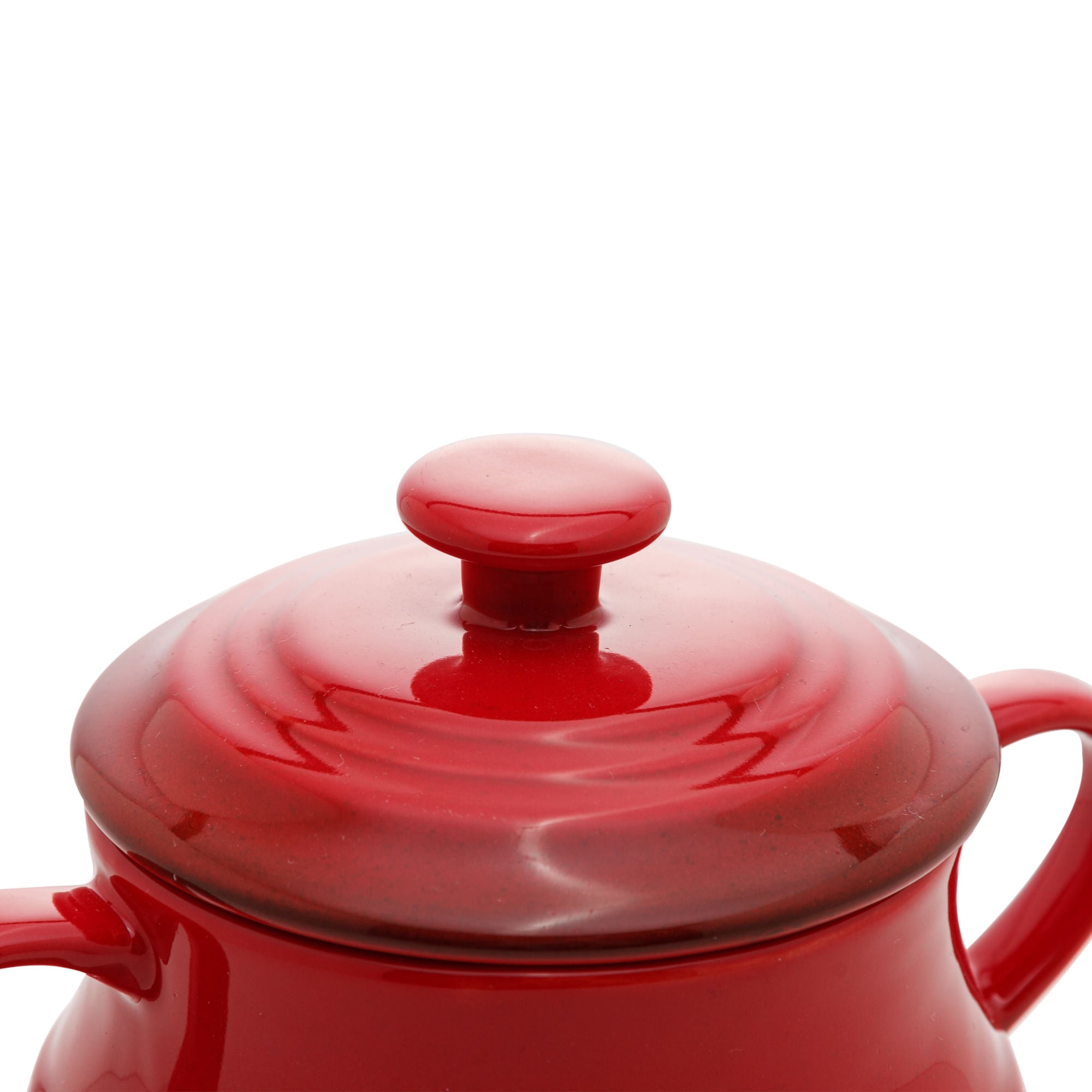 Pote de Cerâmica Retrô Vermelho 16,5cm - Ela Decora