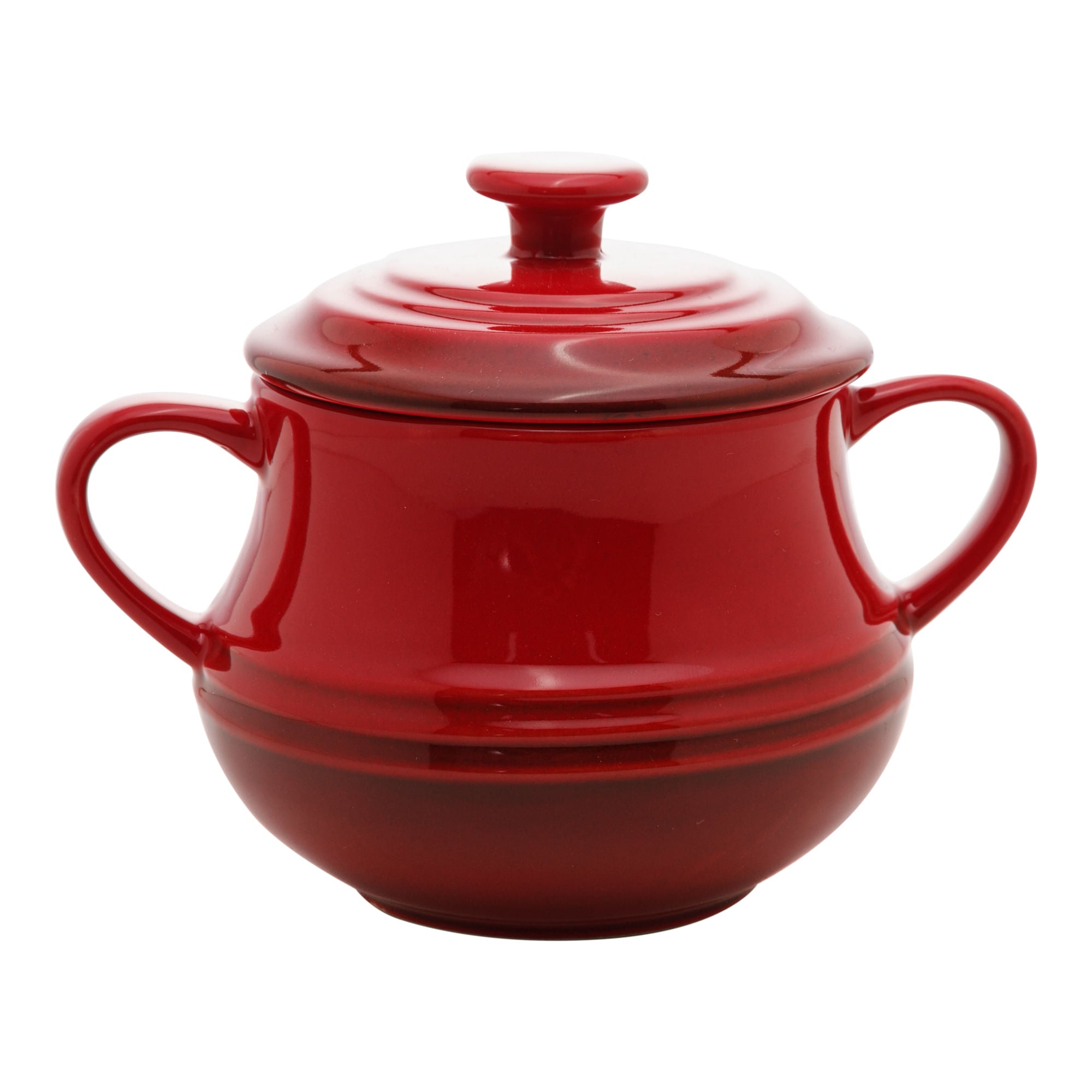 Pote de Cerâmica Retrô Vermelho 16,5cm - Ela Decora