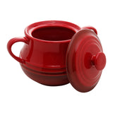 Pote de Cerâmica Retrô Vermelho 16,5cm - Ela Decora
