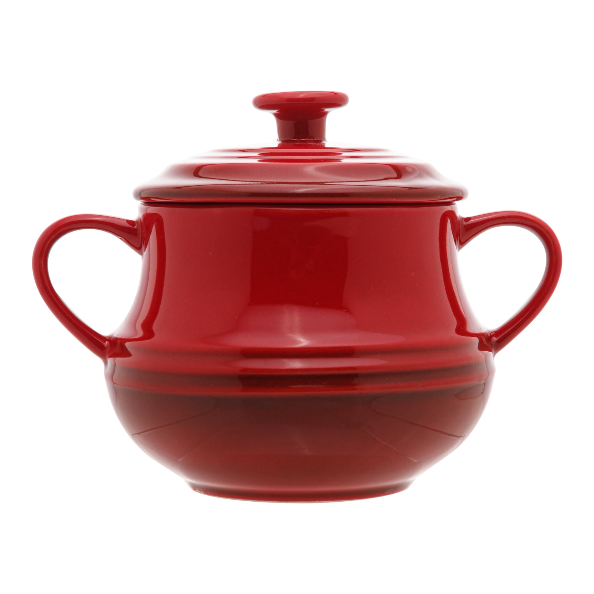Pote de Cerâmica Retrô Vermelho 16,5cm - Ela Decora