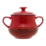 Pote de Cerâmica Retrô Vermelho 16,5cm - Ela Decora