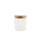Pote de Vidro com Tampa de Bambu Circular Mantimento 500ml - Ela Decora