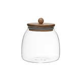 Pote de Vidro com Tampa de Bambu Ecokitchen 700ml - Ela Decora