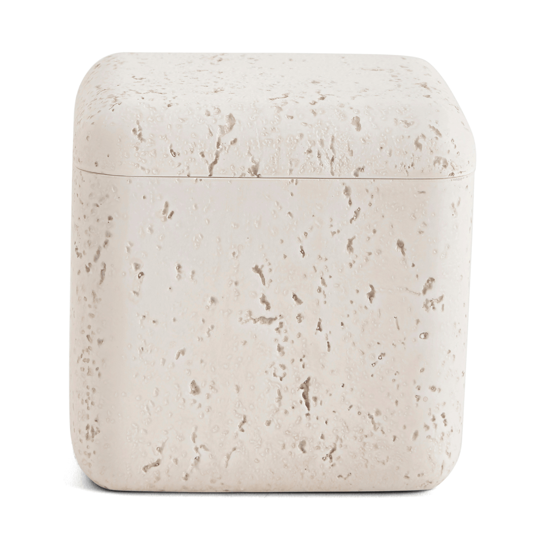Pote Decorativo em Poliresina Branco 9,5cm - Ela Decora