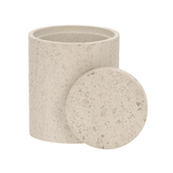 Pote Decorativo em Polirresina Cinza 10,5cm - Ela Decora