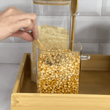 Pote Hermético de Vidro e Bambu Liege com Colher 950ml - Ela Decora