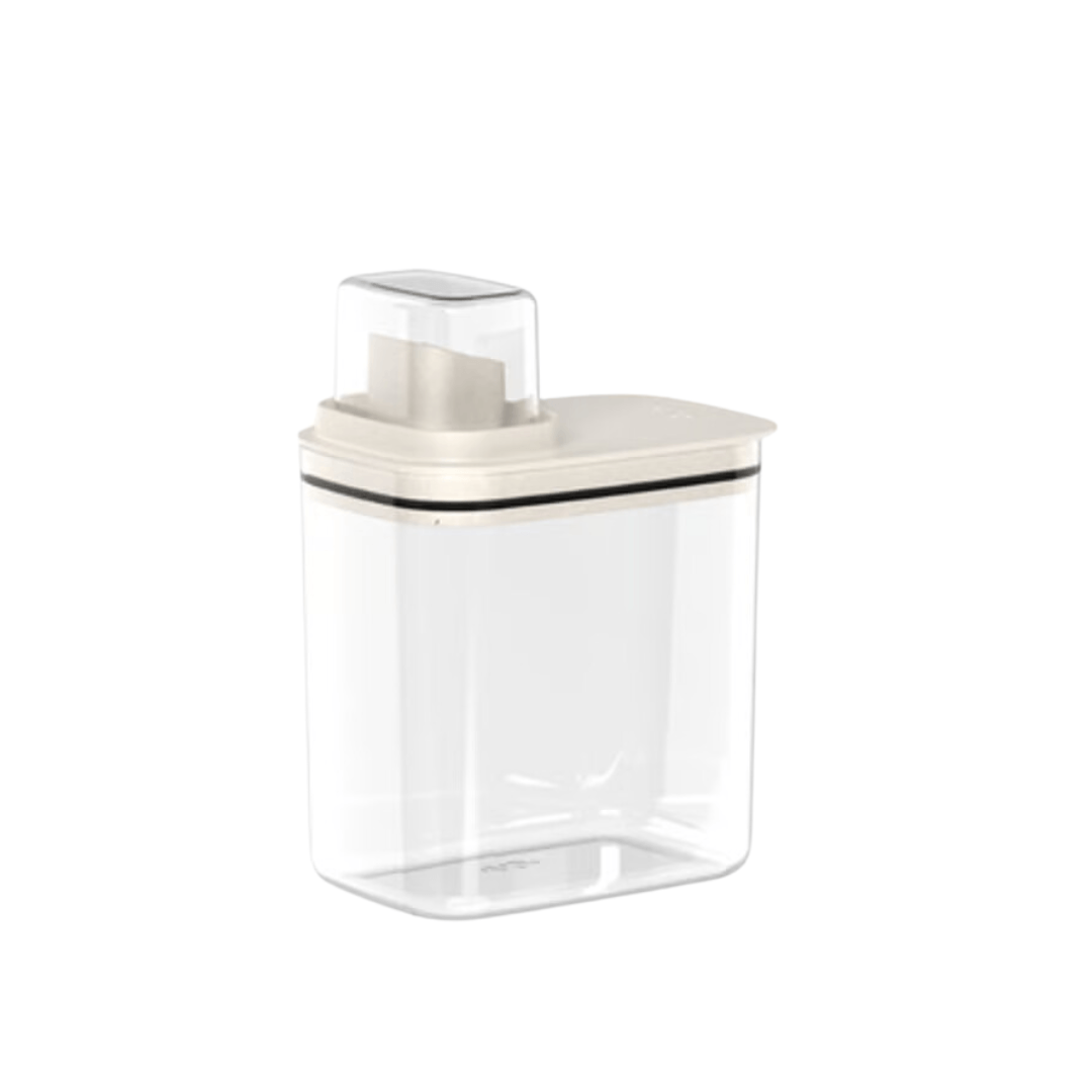 Pote Hermético Dispenser Flow Bege 1,5 Litros - Ela Decora