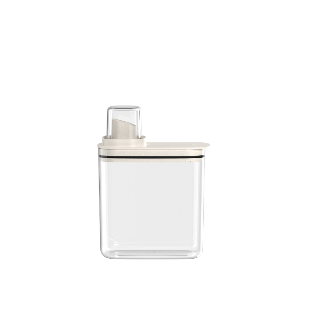 Pote Hermético Dispenser Flow Bege 1,5 Litros - Ela Decora