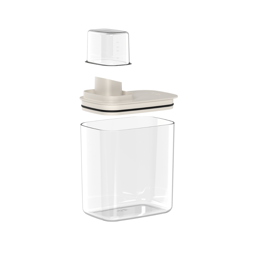 Pote Hermético Dispenser Flow Bege 1,5 Litros - Ela Decora