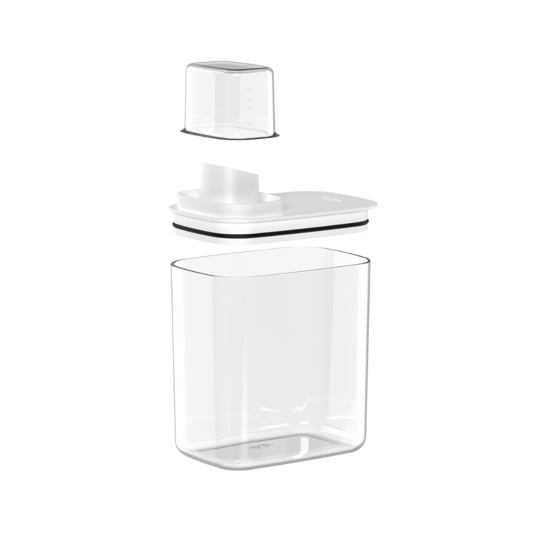 Pote Hermético Dispenser Flow Branco 1,5 Litros - Ela Decora