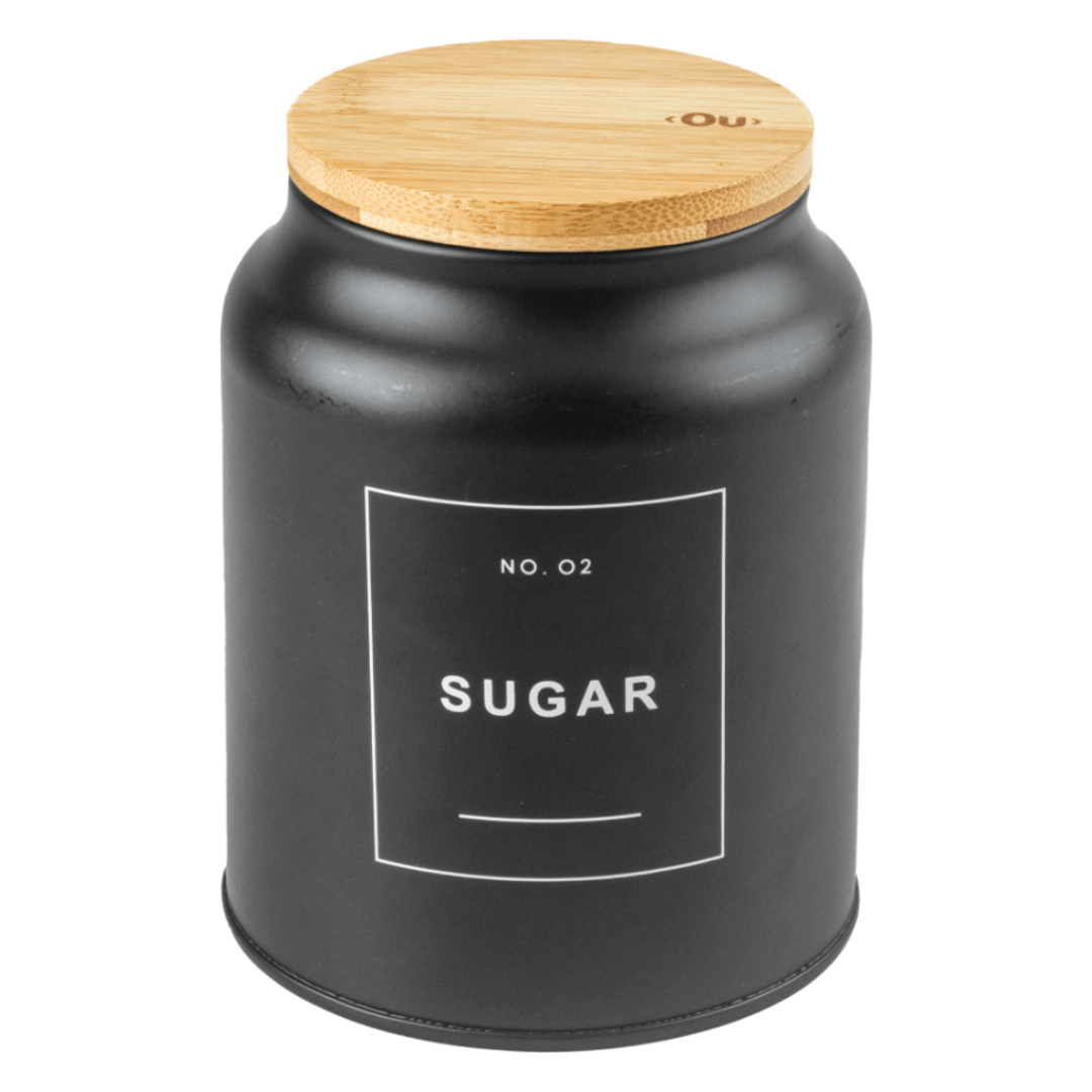 Pote Hermético para Açucar Sense Preto 1,5 Litros - Ela Decora