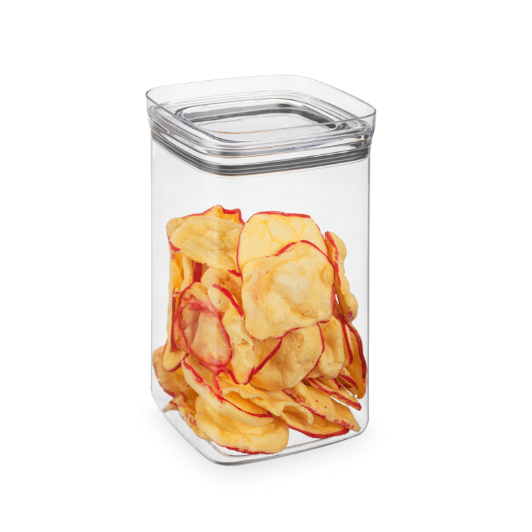Pote Hermético Quadrado Com Tampa Transparente Vedação Tripla Pote GG - 2,5 Litros - Ela Decora