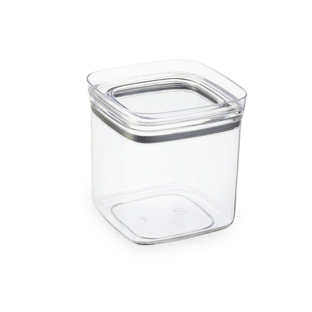 Pote Hermético Quadrado Com Tampa Transparente Vedação Tripla Pote M - 1,1 Litro - Ela Decora