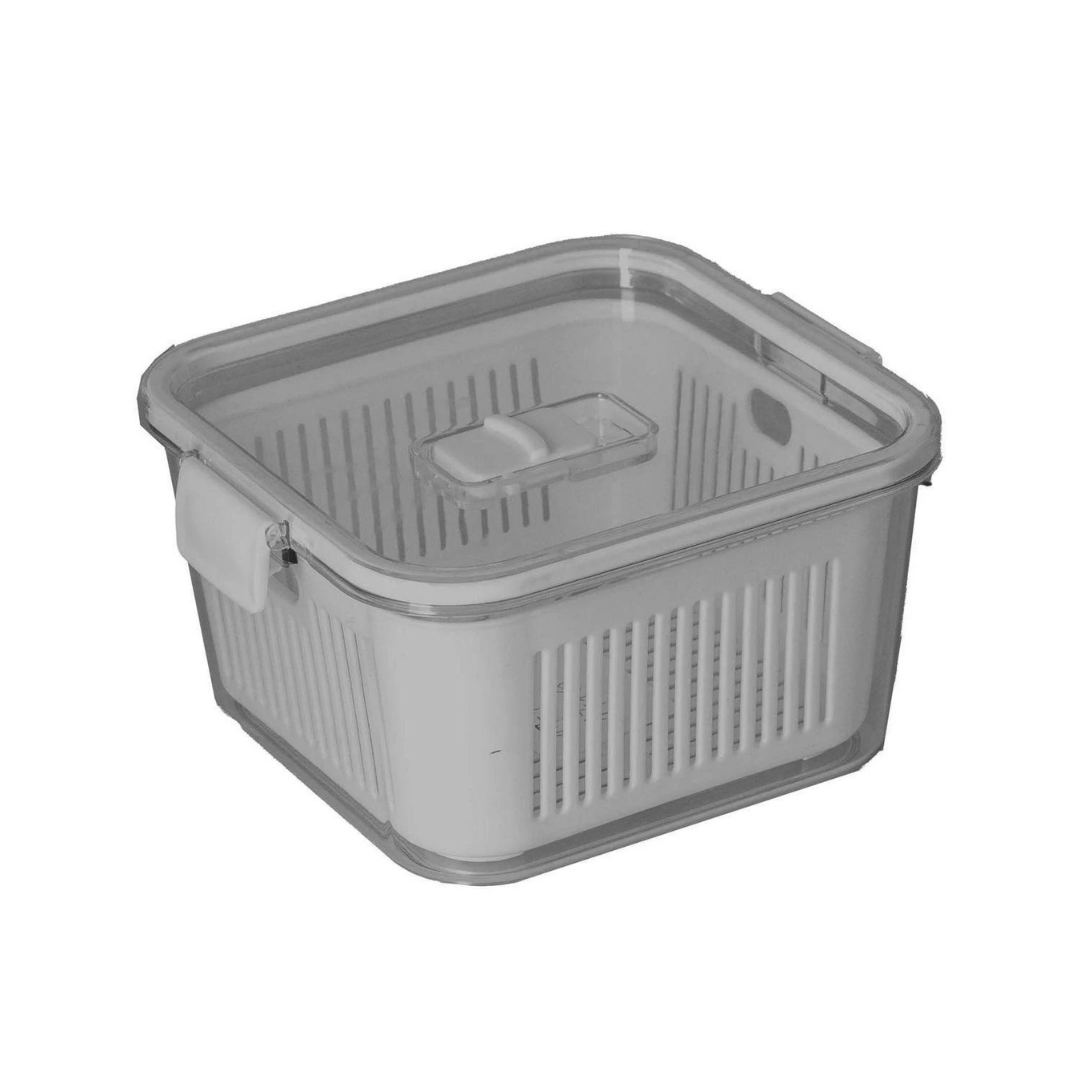 Pote Hermético Slim Multiuso Cinza 1,3 Litros - Ela Decora