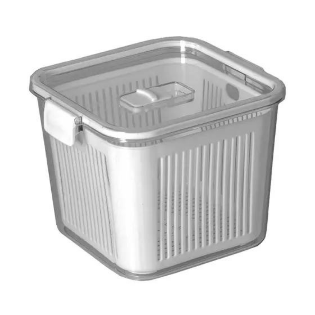 Pote Hermético Slim Multiuso Cinza 2 Litros - Ela Decora