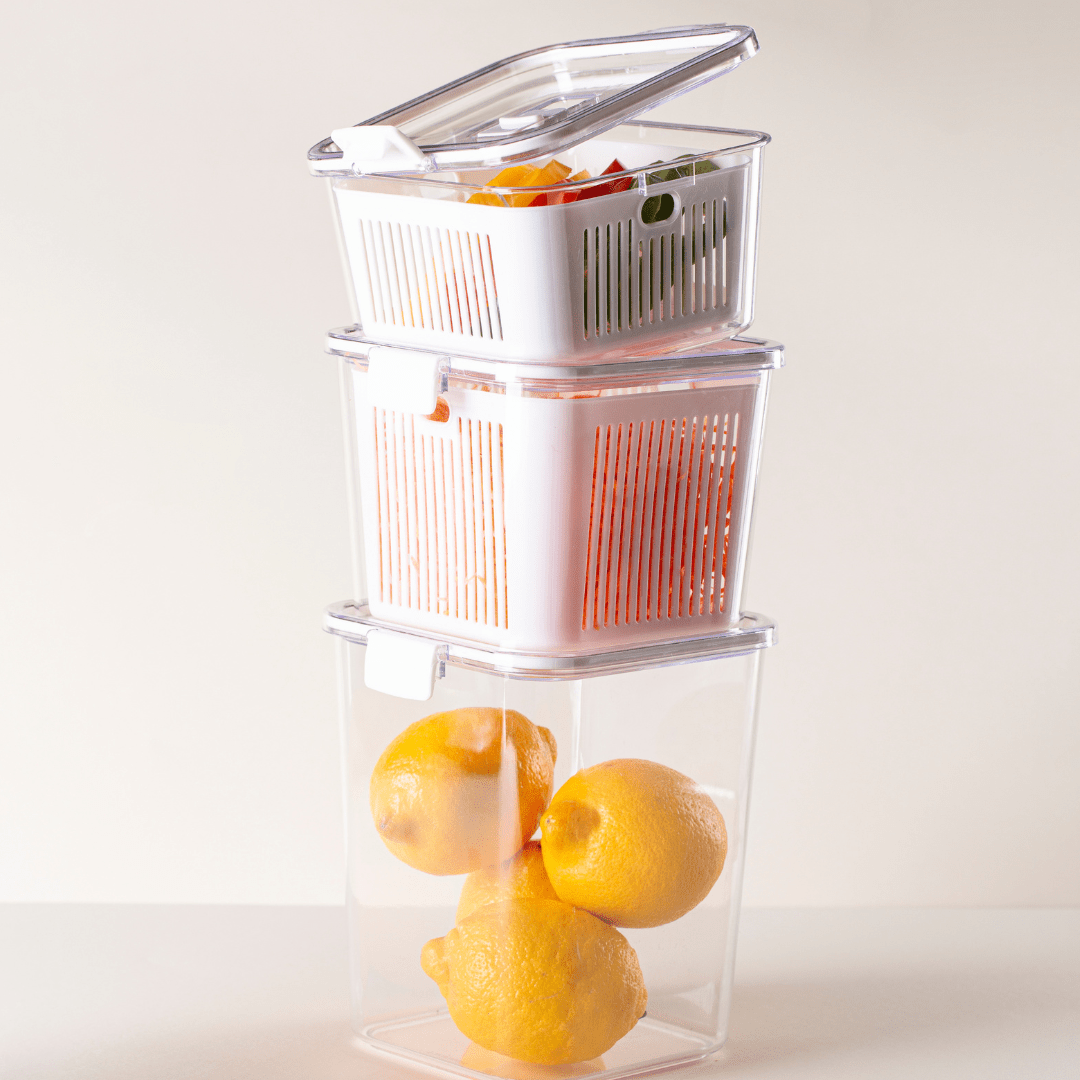 Pote Hermético Slim Multiuso Cinza 2 Litros - Ela Decora