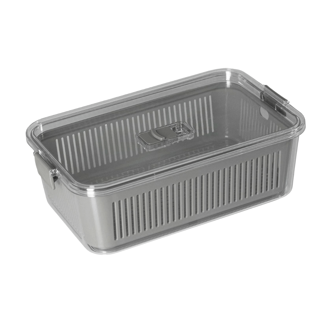 Pote Hermético Slim Multiuso Cinza 2,5 Litros - Ela Decora