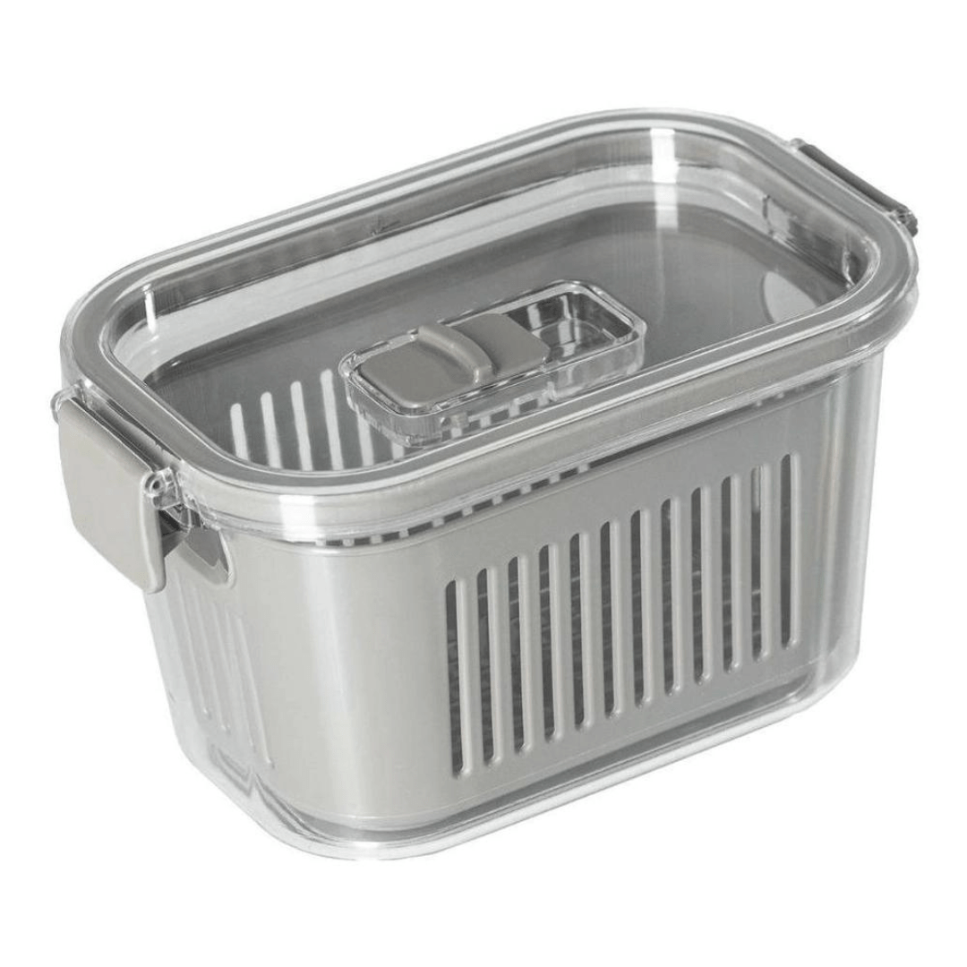 Pote Hermético Slim Multiuso Cinza 630ml - Ela Decora