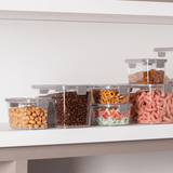 Pote Hermético Slim Multiuso Cinza 845ml - Ela Decora