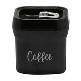 Pote para Café de Plástico com Tampa Preta 11,5cm - Ela Decora