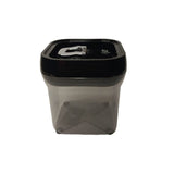 Pote para Mantimentos de Plástico com Tampa Preta 11,5cm - Ela Decora