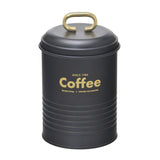 Pote Porta Mantimento Café Metal Preto 19cm - Ela Decora