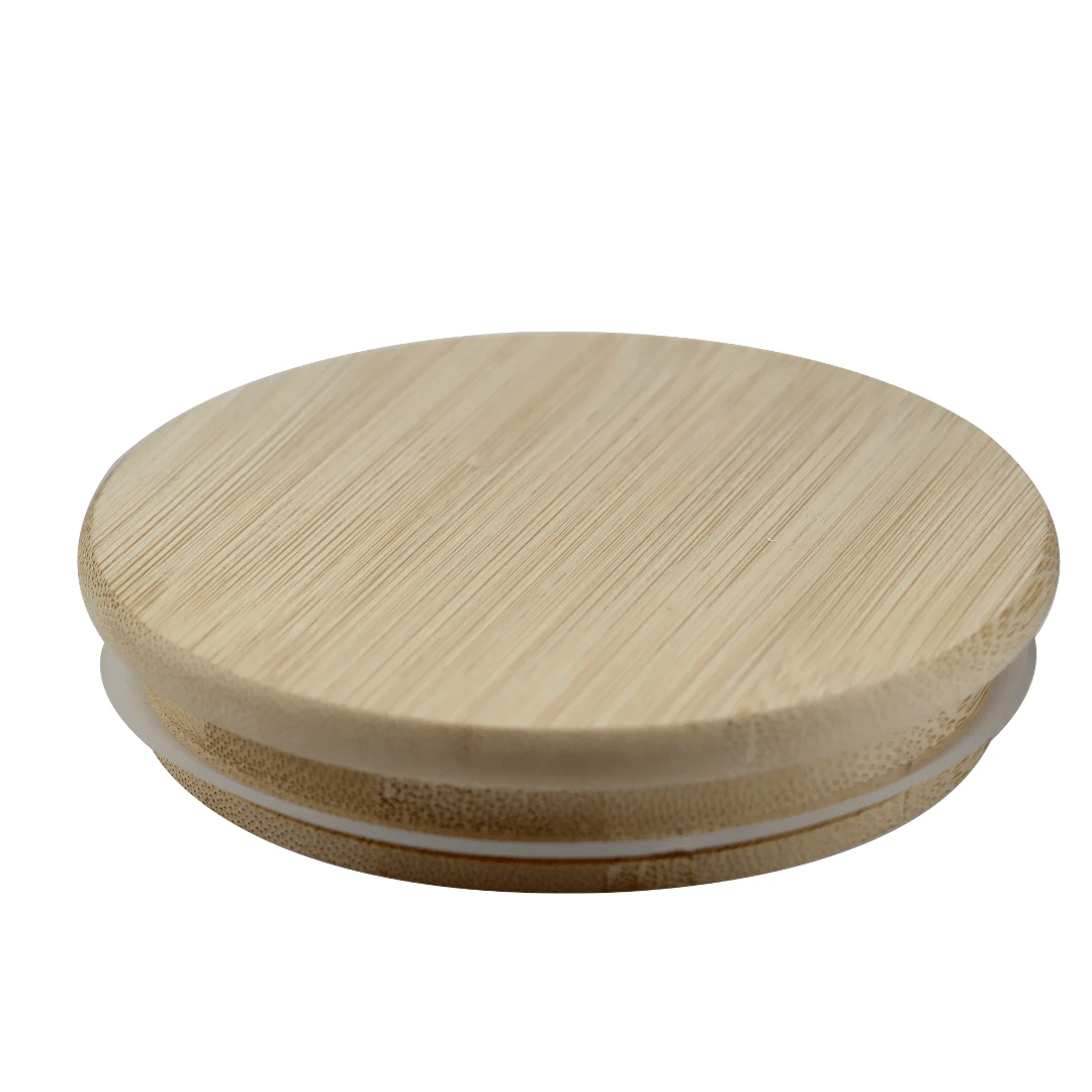 Pote Porta Mantimentos Vidro Borossilicato Cinza com Tampa e Colher de Bambu 700ml - Ela Decora