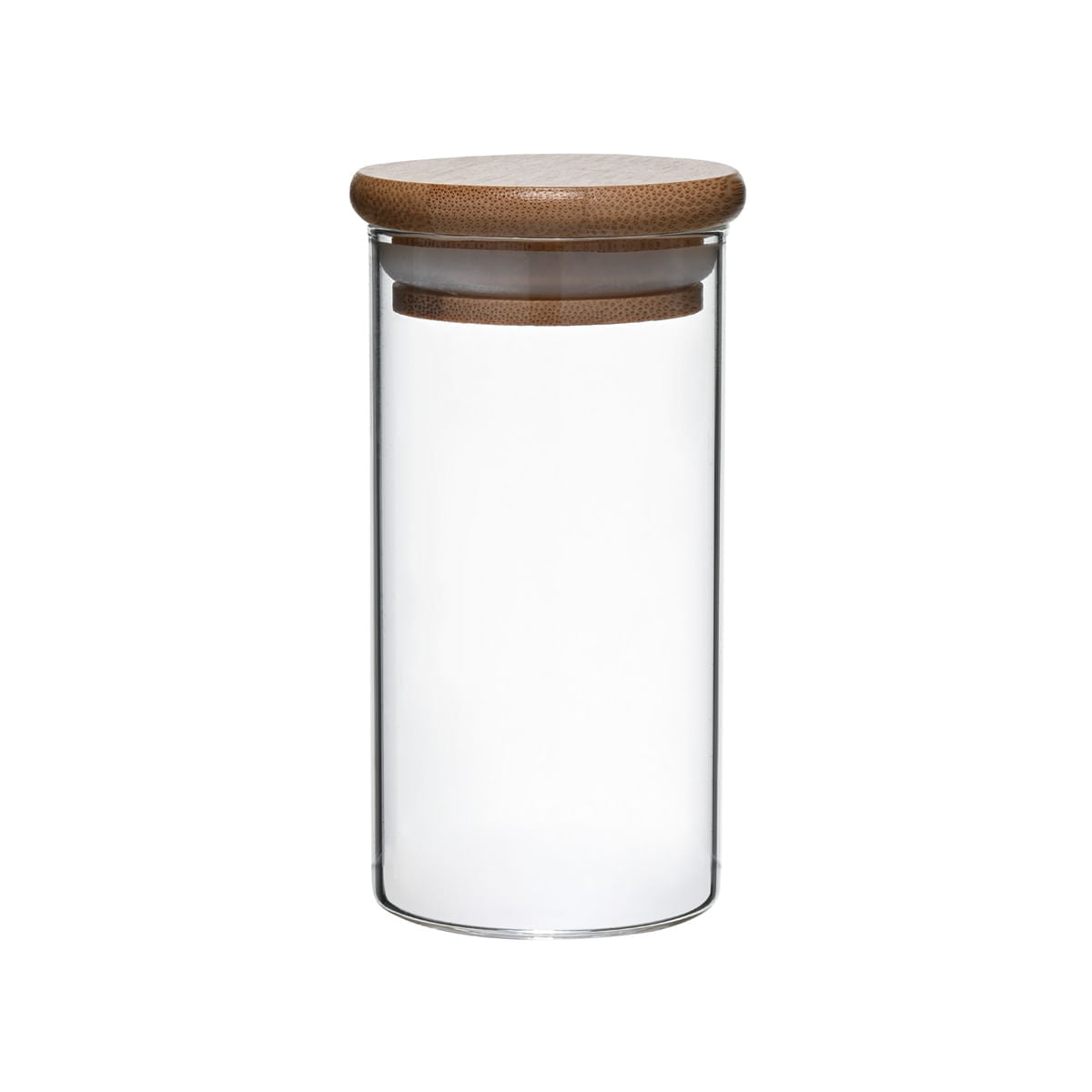 Pote Porta Mantimentos Vidro Borossilicato Tampa de Bambu 160ml - Ela Decora