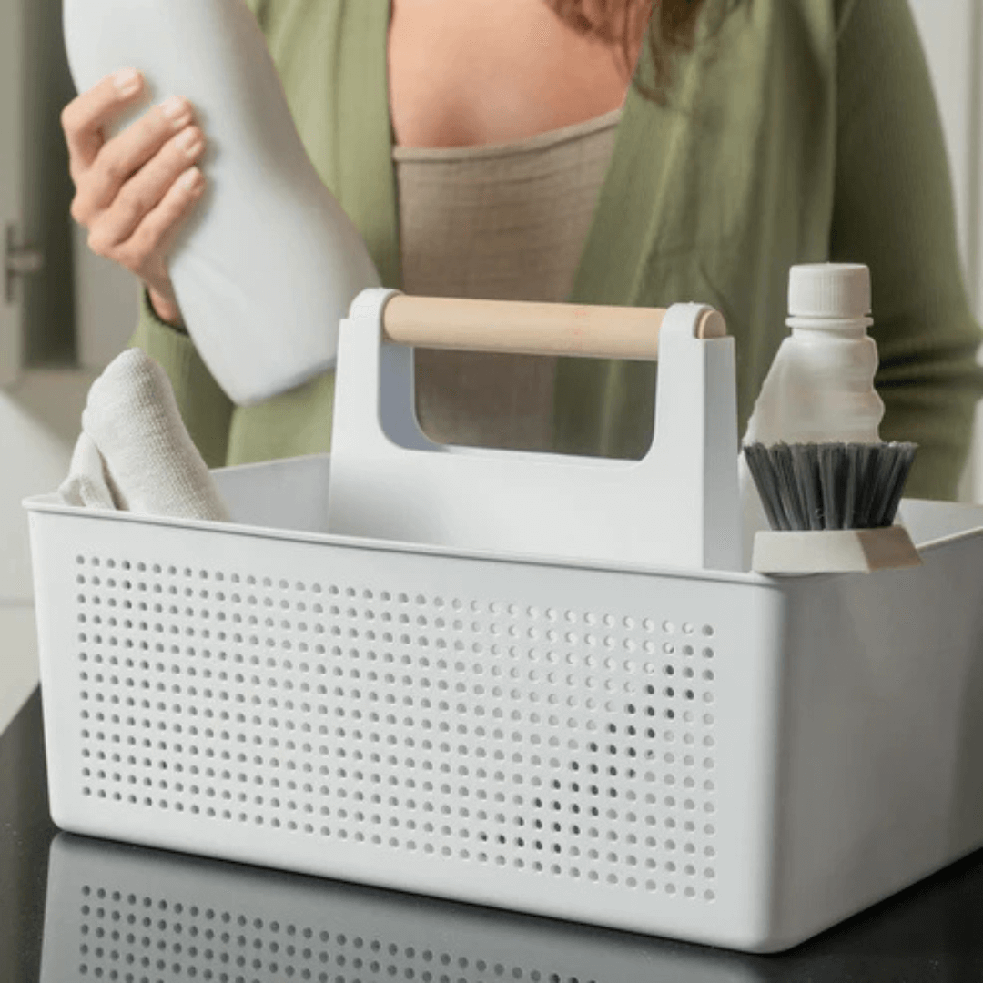 Organizador Multiuso com Alça Flow Branco 8 Litros