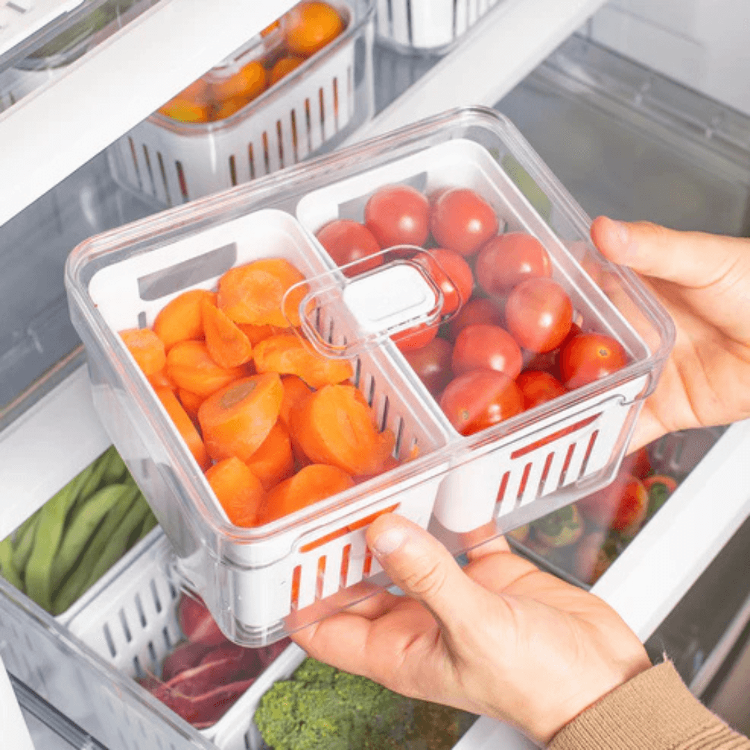 Pote Hermético Clear Fresh com 2 Cestos 2,2L
