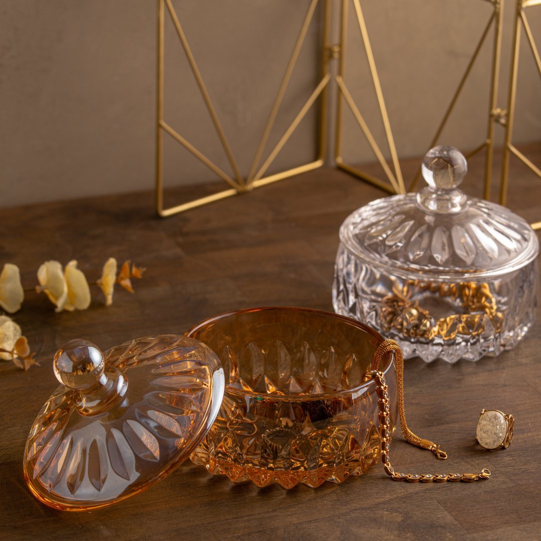 Potiche Bomboniere Louise em Cristal de Chumbo 11cm - Ela Decora