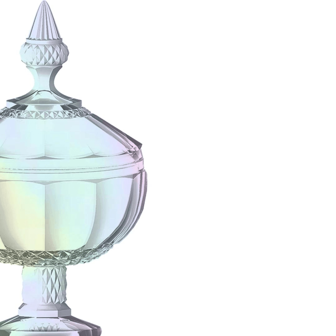 Potiche Bomboniere Splendor em Cristal com Pé Furta Cor 21,2cm - Ela Decora