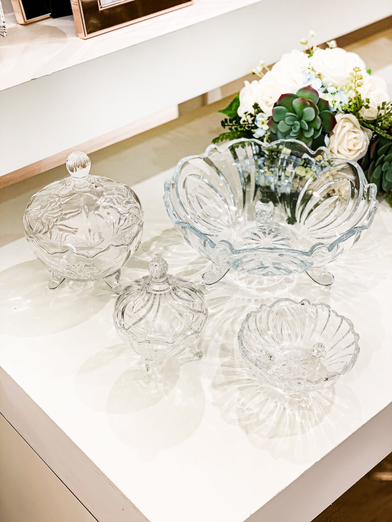 Potiche com Pé de Cristal Fruit Transparente 13cm - Ela Decora