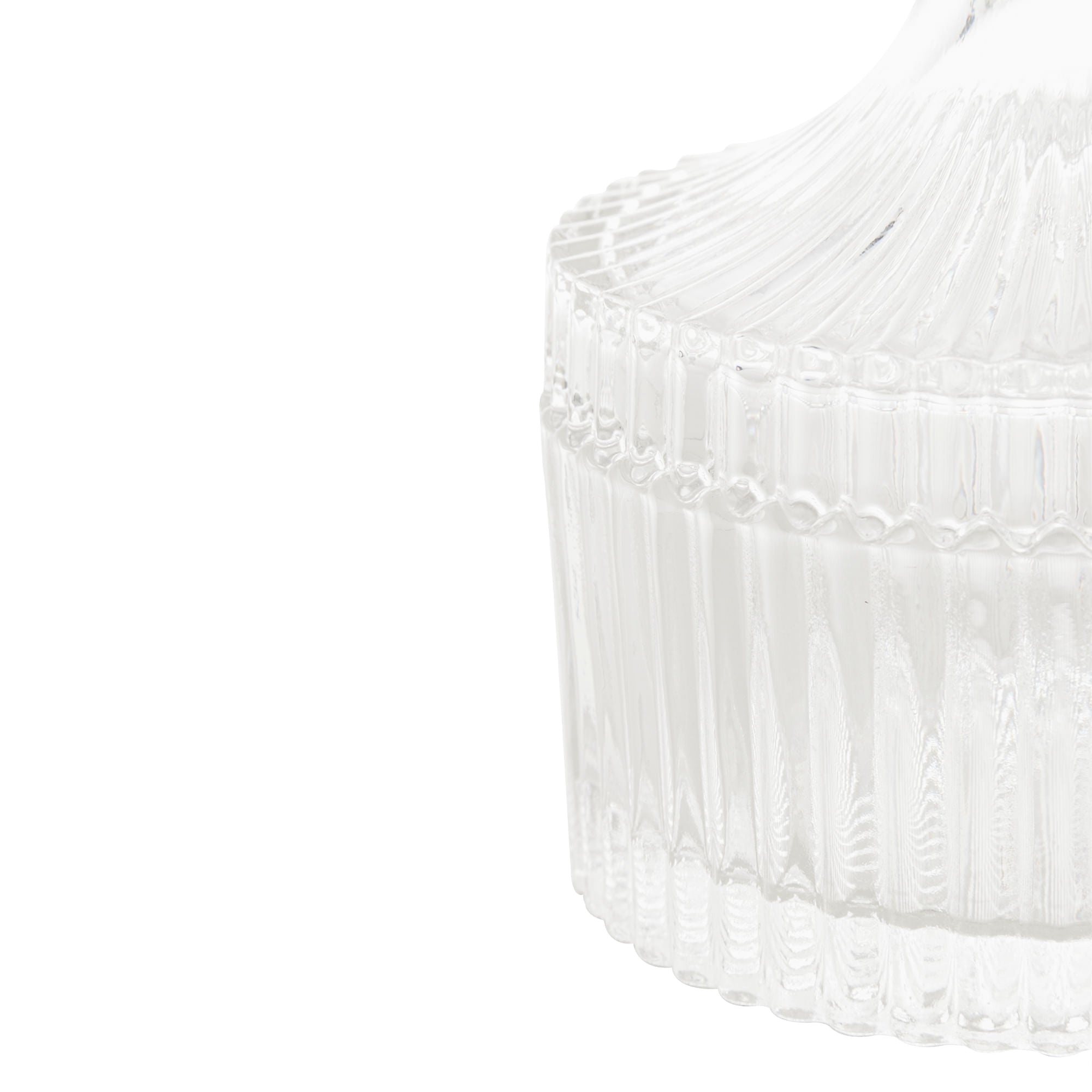 Potiche de Cristal Carrossel Transparente 12,5cm - Ela Decora