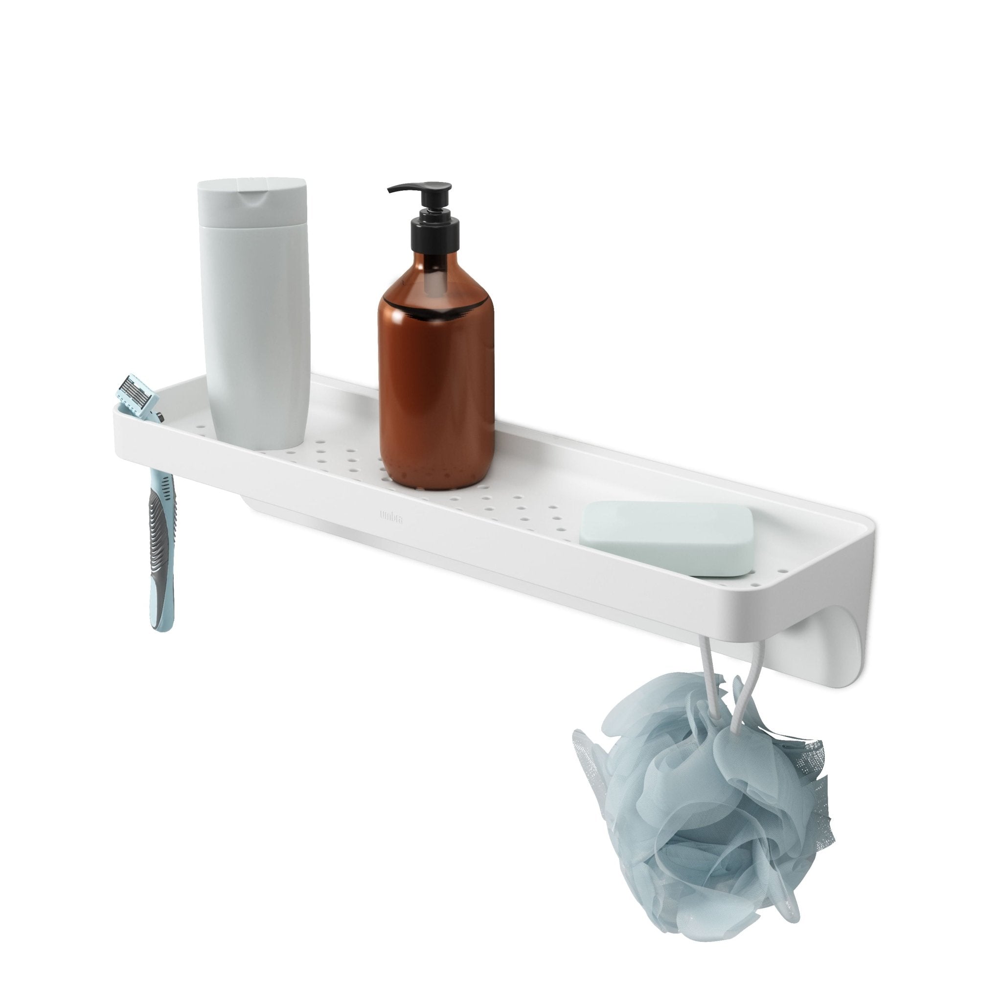 Prateleira Fixação Ventosa 45cm Linha Flex Branca - Ela Decora