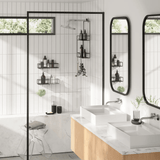 Prateleira Porta Shampoo Cubiko Preta 2 Peças - Ela Decora