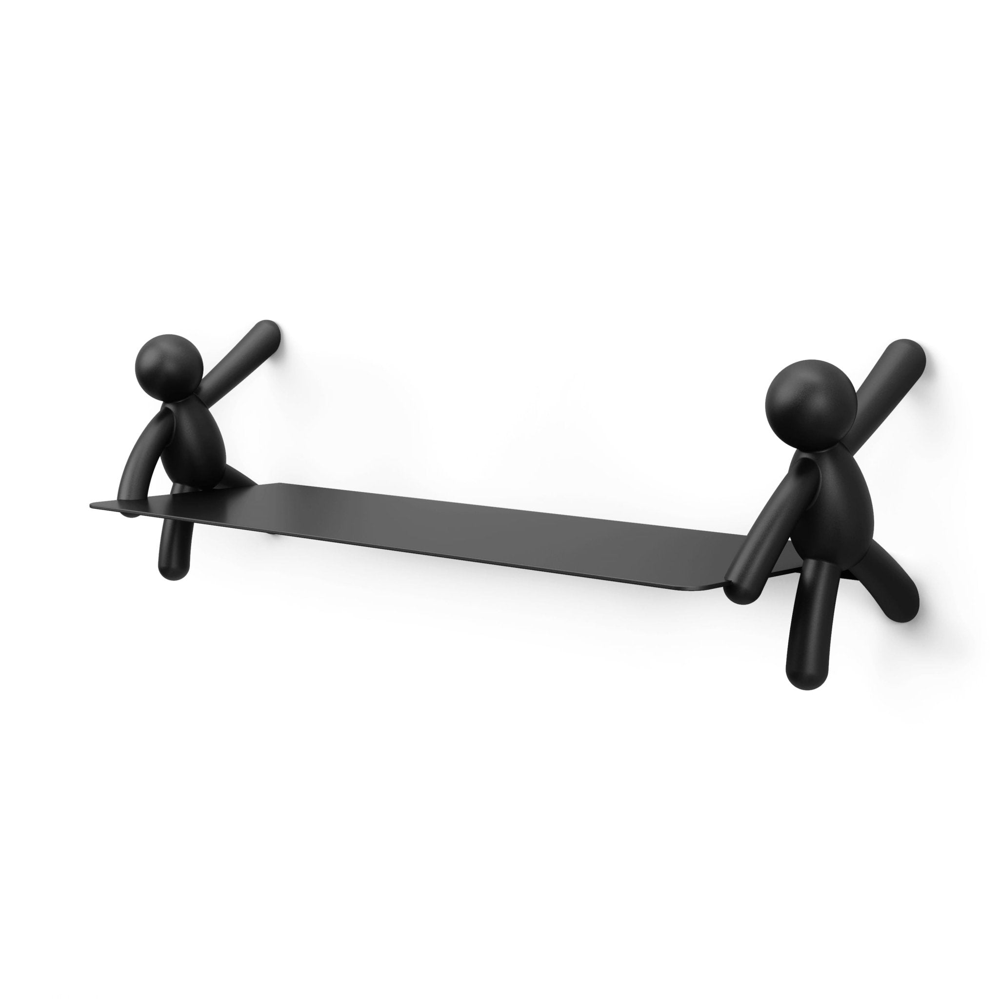 Prateleira Suspensa Buddy Preto 46 cm x 15 cm - Ela Decora