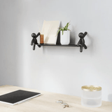 Prateleira Suspensa Buddy Preto 46 cm x 15 cm - Ela Decora