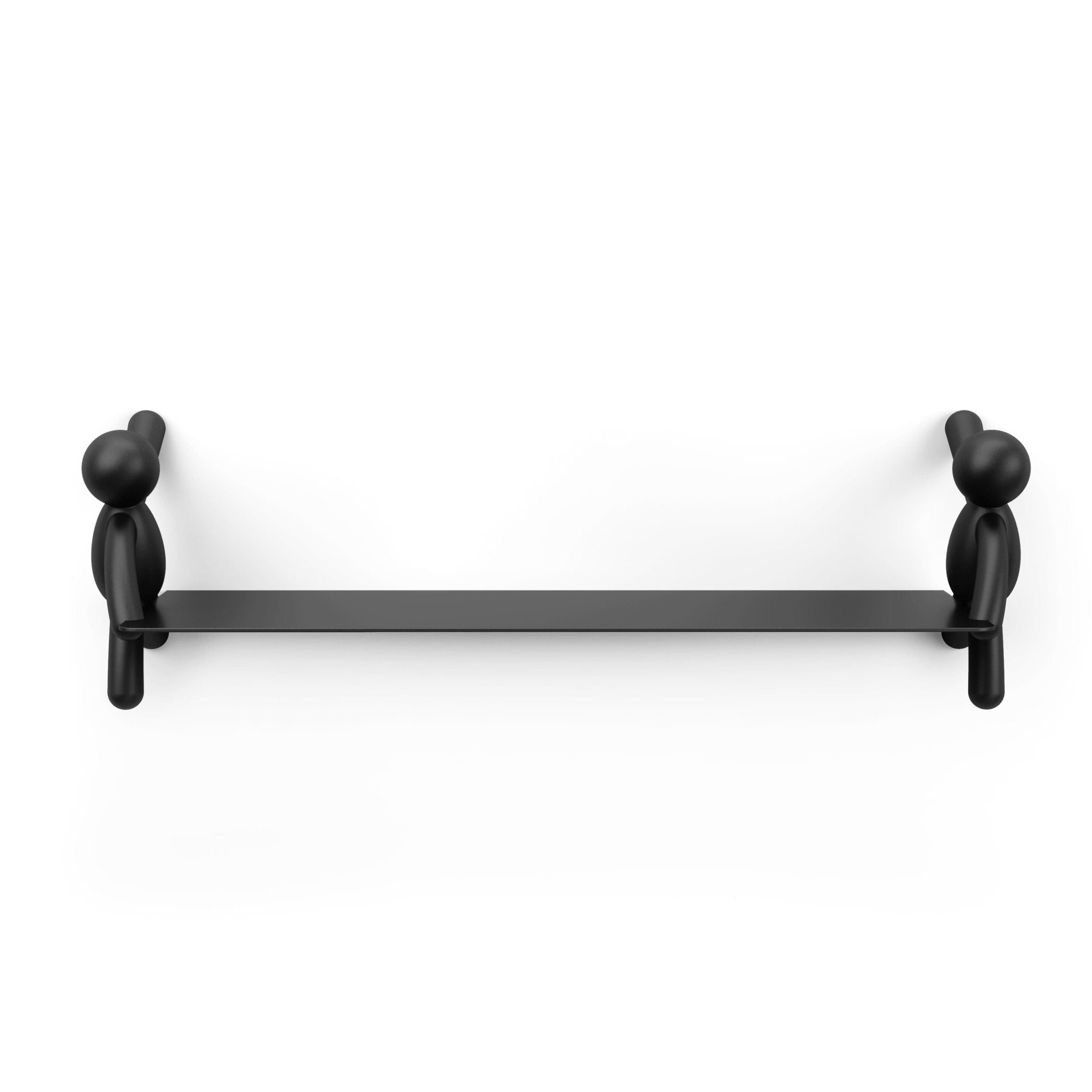 Prateleira Suspensa Buddy Preto 46 cm x 15 cm - Ela Decora